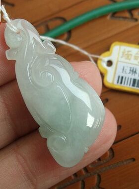 87421玉琳阁翡翠 实物拍 进口缅甸玉 天然A货翡翠事事如意吊坠