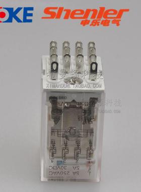 SOKE/申乐继电器JQX-13F-KF 4C DC12V 带灯