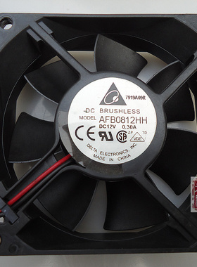 台达 DELTA AFB0812HH 12V 0.30A 8025 8CM厘米 机箱电源风扇