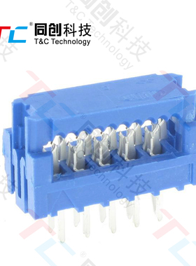 FCI 68120-034/68120-034LF 2.54mm间距 双排 DIP 压线头 蓝色
