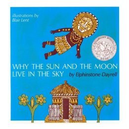 预订 英文原版 Why the Sun and the Moon Live in the Sky: An African Folktale太阳和月亮为什么住在天上 凯迪克奖