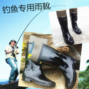 钓鱼专用男雨靴 时尚男士雨鞋男式高筒水鞋加高套鞋