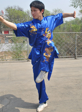 实体店儿童、成人绣龙武术太极服装 长拳服装 功夫服装 练功服