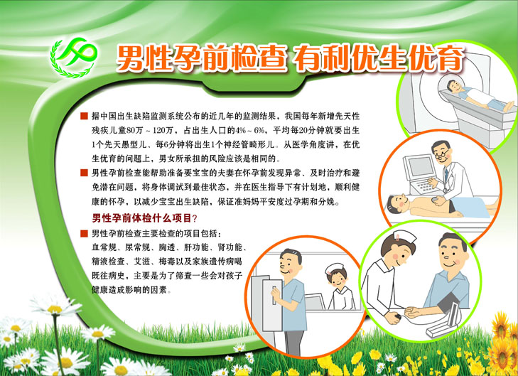 707海报印制展板942计划生育知识宣传男性孕前检查有利优生优育