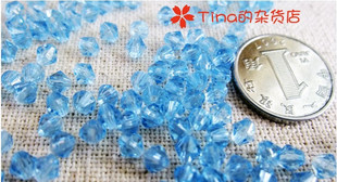 日本贵和KIWA出品手工DIY 捷克产 树脂菱形珠4mm 水晶蓝 5g