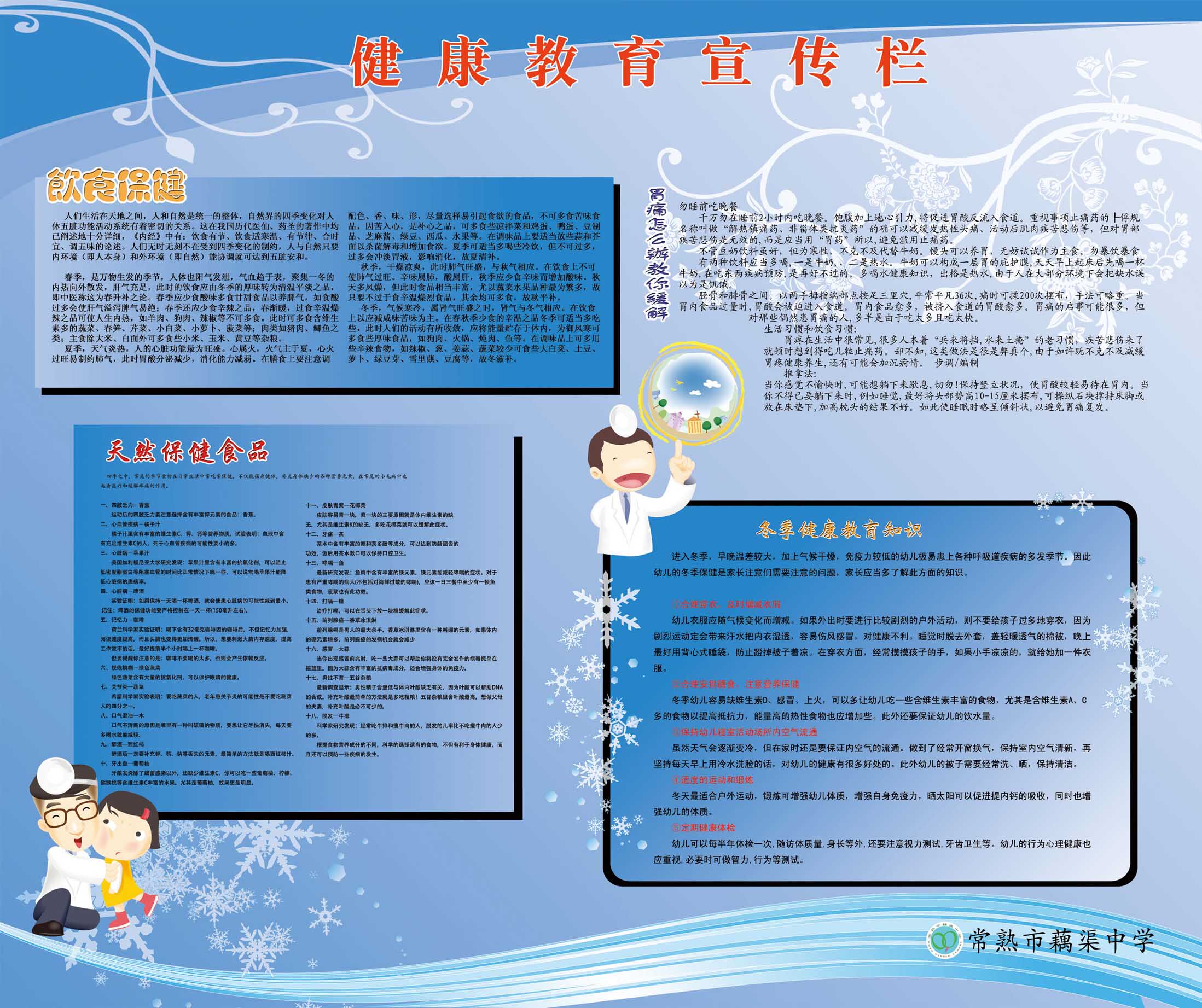 600海报印制海报展板素材337学校健康教育宣传栏饮食保健副本