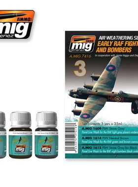 钢铁苍穹 AMMO MIG 7416 二战英国皇家空军早期战机涂装旧化套装