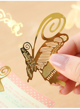 bookzzicard金属书签卡片 精致创意 纯铜镀金镂空书夹 满58元包邮