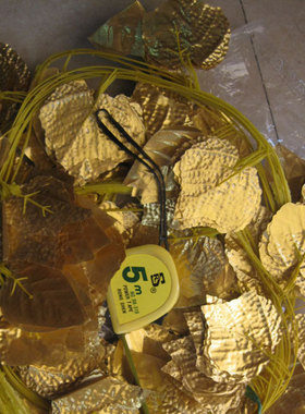 2米仿真枫叶金色树叶藤条黄色叶子金黄色花藤田园植物花草风格