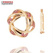 Smiling Korean scarf buckle Crystal rhinestone brooch women fancy brooch pin clasp Korea badge accessories