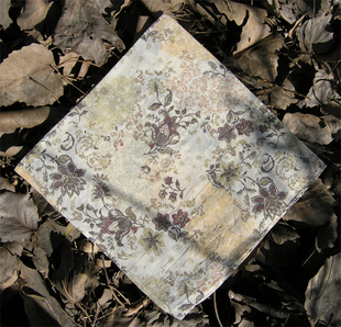 韩式森林系温淡黄莲，棉麻纱小方巾，头巾小围巾帕{浪游者的遐想}