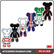 3M喷绘反光 希哥爱 暴力熊 Gloomy HF涂鸦贴 潮贴个性汽车贴纸1