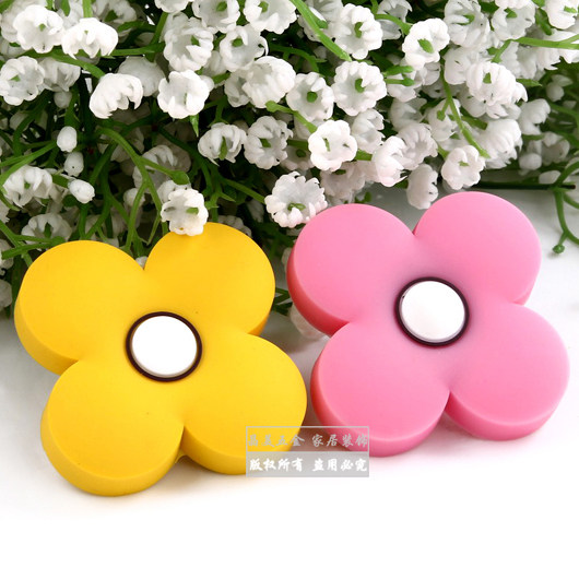 晶美现代简约儿童粉色橱柜单孔小拉手抽屉欧式桌子衣柜门把手花形