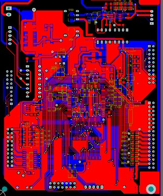 TMS320F2407开发板pcb f2407 DSP开发板电路图 PCB DSP开发板 CAN