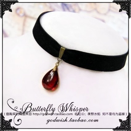 哥特吸血鬼欧美复古百搭绒带项链
