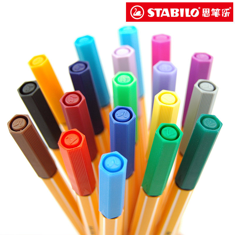 STABILO思笔乐88纤维笔天鹅乐点88彩色勾线笔 草图笔水笔彩色涂鸦