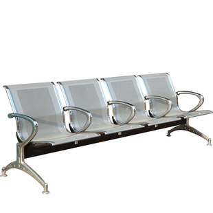 办公虎银行火车站排椅机场椅子等候长椅休闲椅公共椅候诊椅四人位