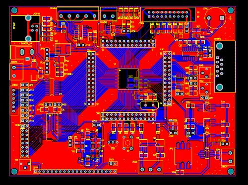MB9BF506开发板pcb MB9BF506控制原理图pcb MAX485 PCA82C250 CAN