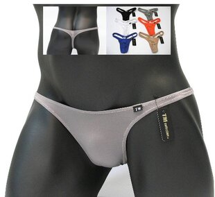 定制夏季男士性感丝滑超低腰丁字内裤丁字裤T裤冰丝内衣短裤TBACK