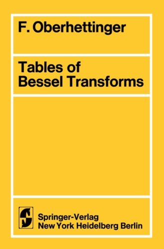 【预订】Tables of Bessel Transforms