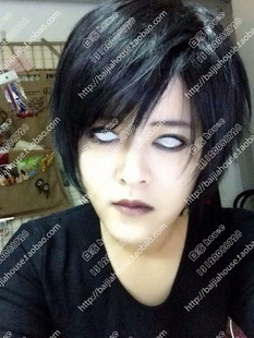 cos假发 十字路口的美少年 黑衣少年 至死不渝的爱 黑色收脸短发