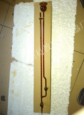 1633A级微量滴定管3ml 棕色夹式微量滴定管飞休式 纯手工刻度线