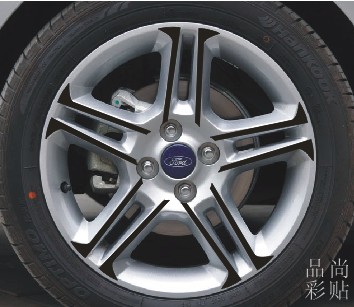 福特嘉年华轮毂贴 嘉年华 专用轮毂碳纤维贴纸 改装轮毂贴 C款