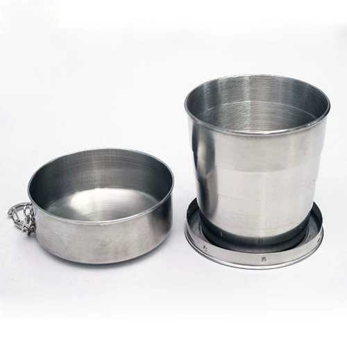 Muxincamp Portable из нержавеющей стали стакана для экстракции на открытом воздухе водяной чашка водяной чашки с четырьмя водяными чашками складной чашки большой