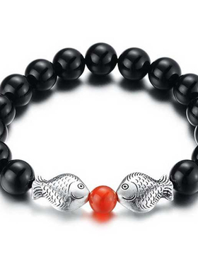 天然手串转运珠黑玛瑙