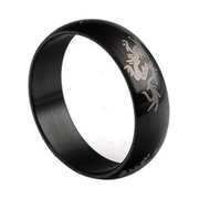 Wing Black Dragon SpongeBob mascot men''s titanium steel rings men''s fashion jewelry rings Korean ring wave