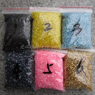 DIY珠子米珠/角珠串珠材料 1分管/3mm角珠45克 十字绣珠 9色入