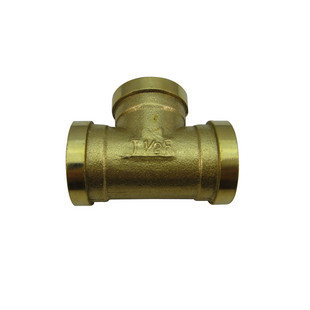 全铜特厚防暴款 1/2“ 4分内丝三通 DN15 95克足长50mm