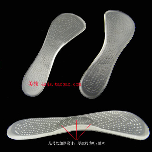 足弓垫脚心垫七分垫 透明硅胶高跟鞋垫凉鞋垫 防滑缓脚痛不跟脚 - 封面