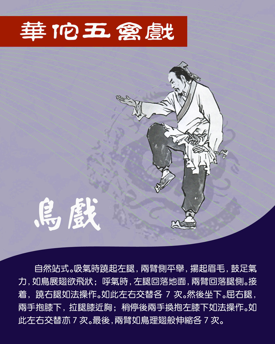 海报印制208海报展板素材(制作)1847 华佗五禽戏 鸟戏