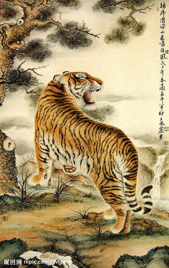 苏绣DIY套件 动物 老虎 3苏绣