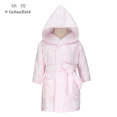 棉田正品 柔软亲肤毛巾料浴袍BR2904 星月童话纯棉纱布儿童浴衣