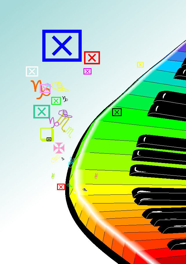 537海报印制海报展板素材223钢琴跳跃的音符背景 个性定制