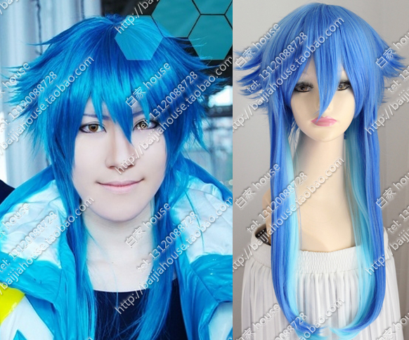 cos假发 DMMD 濑良垣苍叶 天蓝色层次渐变 定型款 反翘收脸