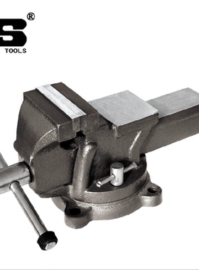 波斯工具BOSI 灰铁HT150精密 10寸 重型活动带砧台虎钳 42公斤重