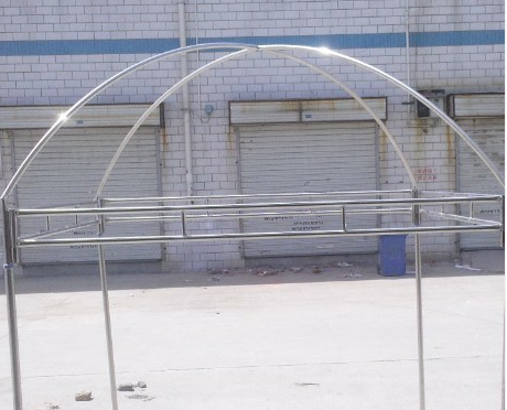 婚庆道具新款不锈钢双横梁带顶四角亭仪式亭婚庆拱门路引背景架子