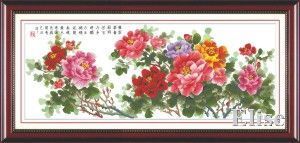 包邮空白布画格版清仓爱丽丝十字绣中国风ZF101国色神韵191*82
