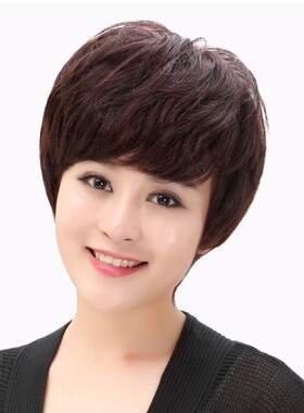 假发中老年假发短发卷发女士假发套中年妈妈发型jiafa包邮