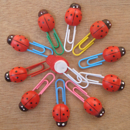 甲虫回形针*别针*书签*卡通瓢虫创意小礼品赠品奖品学习办公用品