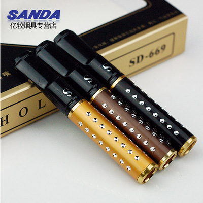 三达 SANDA循环清洗型烟嘴 SD-669 超人气 咖 黑 随机发货 烟具