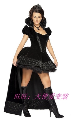 万圣节黑色cosplay夜店公主裙