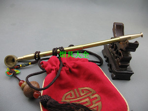 老东北伸缩型旱烟袋 旱烟枪 黄铜烟杆烟锅 铜烟嘴