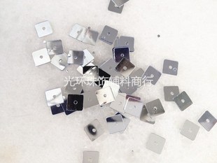 辅料 DIY正方形亮片 服装 6mm正方形中孔银色黑色珠片 手工材料