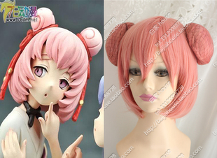多露 全露 xxxholic 原版cos假发 粉色 收脸双发包丸子 bobo款