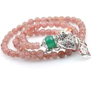 Myatou peace and prosperity for rich Strawberry Crystal Bead Bracelet Crystal multilayer bracelet female Fox