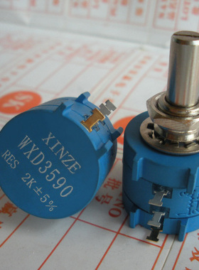 XINZE WXD3590S2W线绕电位器 出口精密多圈电位器2K+-5%